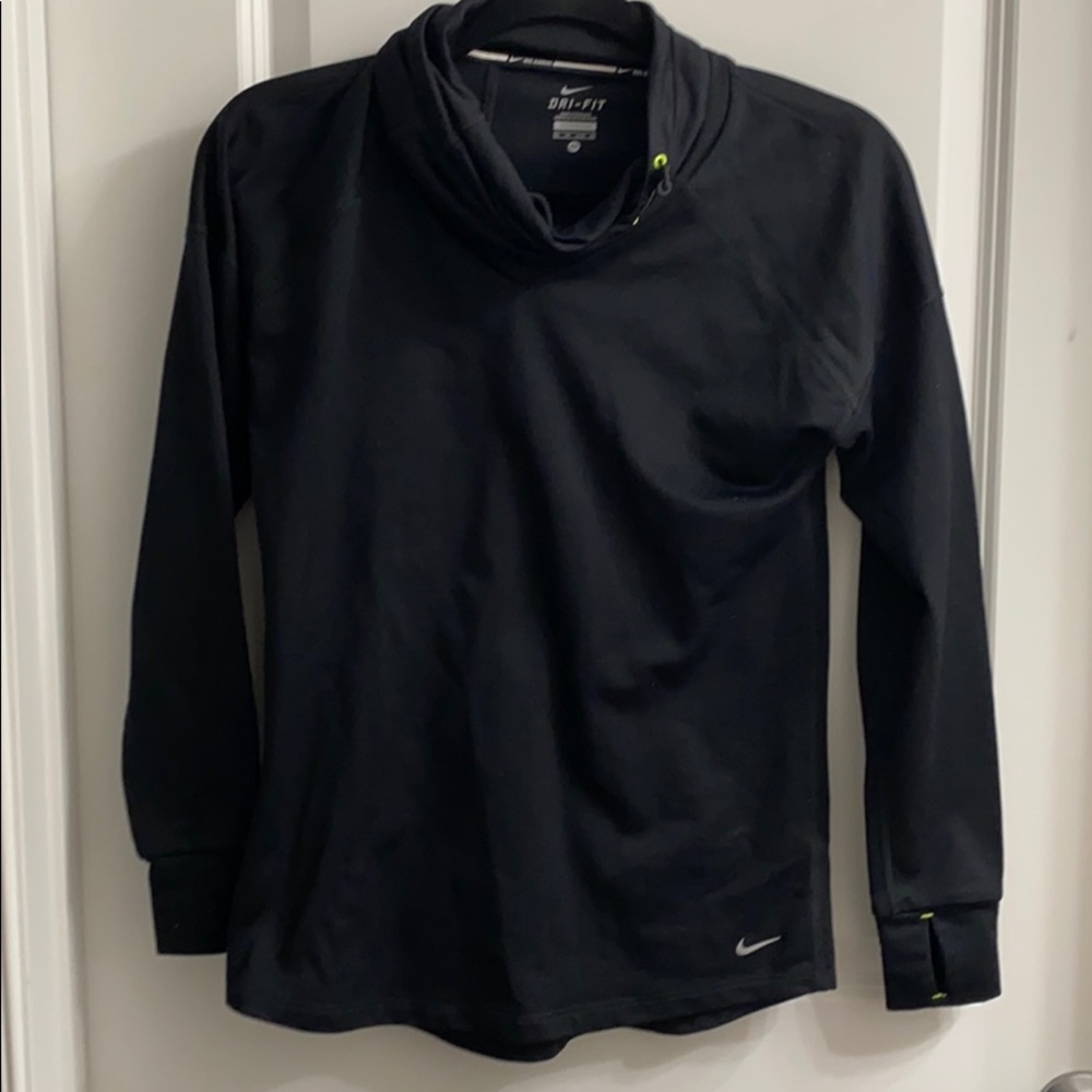 Black cowl neck Nike sweater
